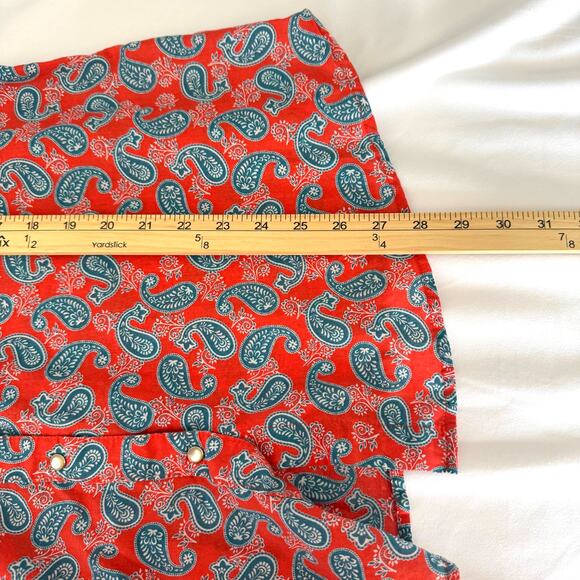 Wrangler Wms Wrancher Paisley Western Pearl Snap LS Shirt Size 2XL Cowgirl Rodeo - Picture 11 of 11